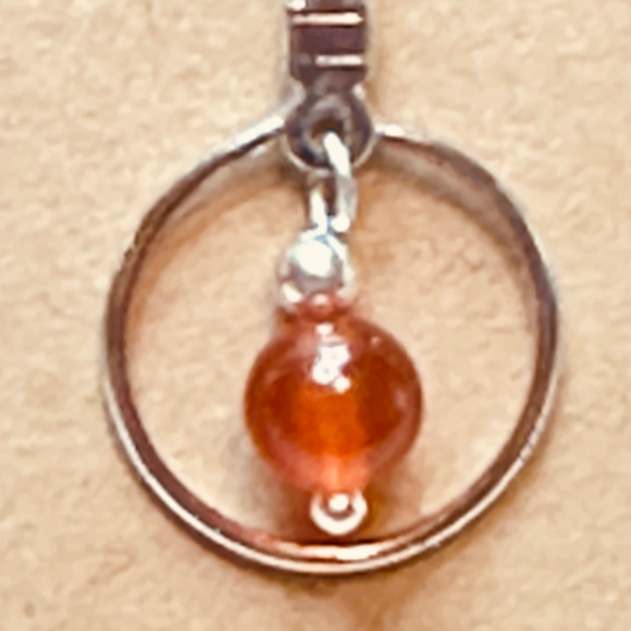 Stainless Steel Hook & Hoop Earrings w/Carnelian Agate Stones Handmade - Picture 6 of 12
